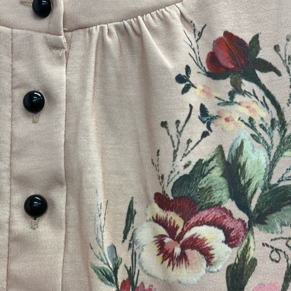 Floral Beige Women's Top - Picture 2 of 3